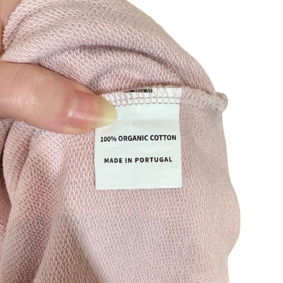 Lingua Franca Harris Walz Embroidered Crew Organic Cotton Sweatshirt Light Pink - Picture 5 of 6